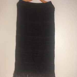 Peruvian Connection Alpaca Fringe Maxi Skirt Sz M
